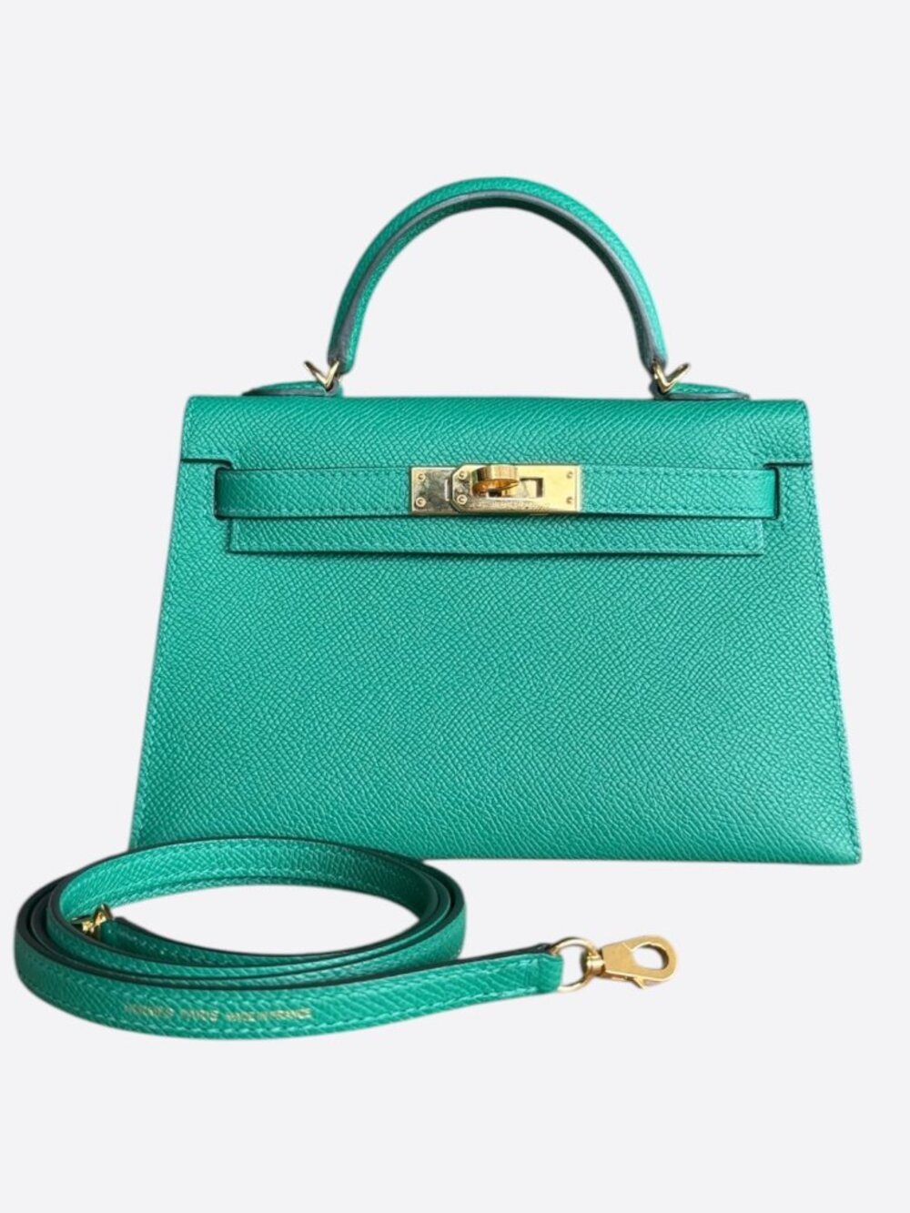Hermes Green Epsom & Gold Hardware Mini Kelly 20